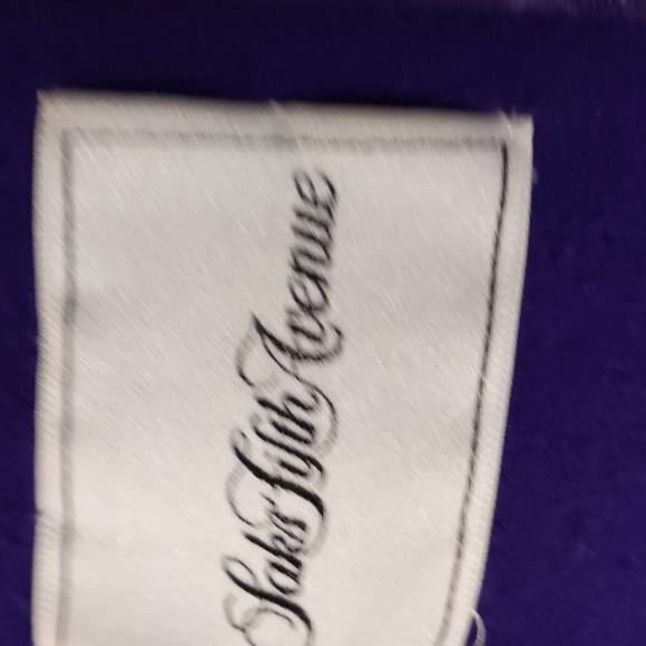 Vintage Christian Dior Purple Wool Coat with Black Velvet Collar, size 6 - Picture 7 of 10